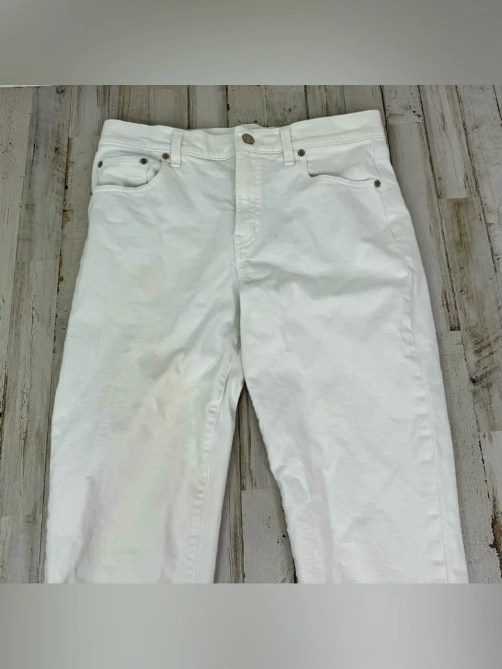 Gap Girlfriend Mid Rise Jean 27| 4T White Jeans - Picture 2 of 12